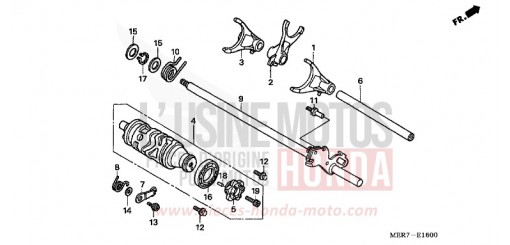 BARILLET DE SELECTION (CBF600S6/SA6/N6/NA6) CBF600NA6 de 2006